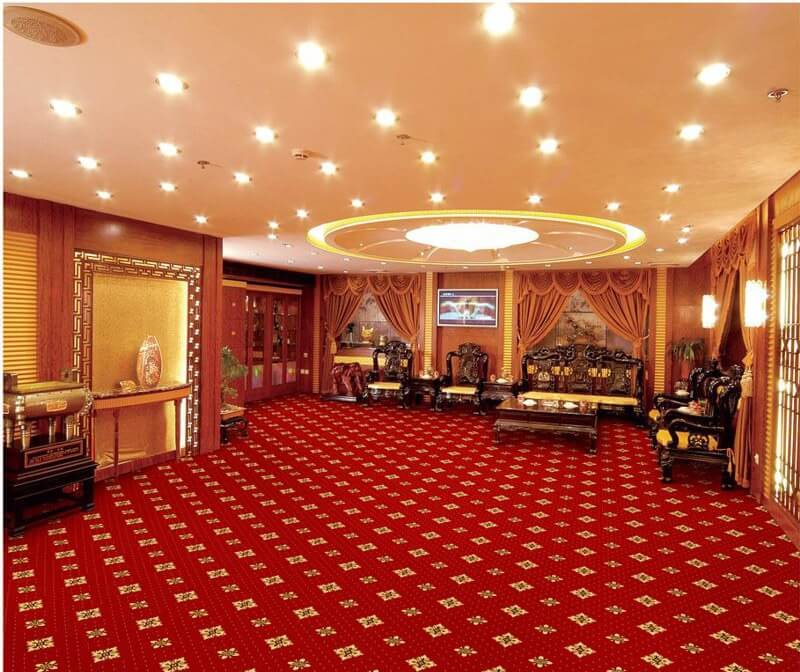 Phòng tiếp khách cần có thảm trải sàn